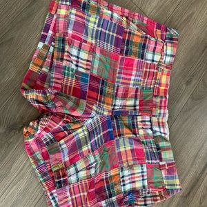 J. Crew madras patchwork shorts size 14
